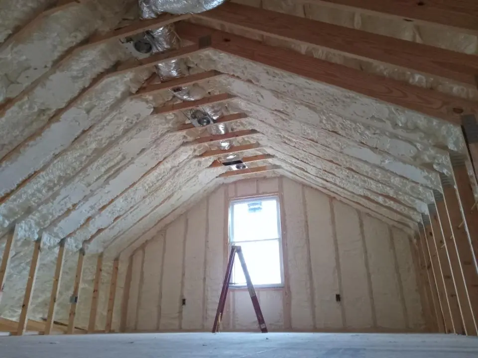 Spray foam roofing application for Crawl Space Insulation project in Belterra